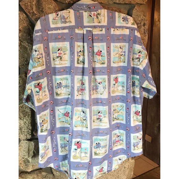 Big Dog Men's Button Down Shirt Golf Theme Size XL - Picture 7 of 8